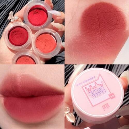 1pcs Waterproof Velvet Matte Lipsticks Red Cheek Blush Mud Long Lasting Nonstick Cup Lip Gloss Tint Makeup Lip Glaze Cosmetics
