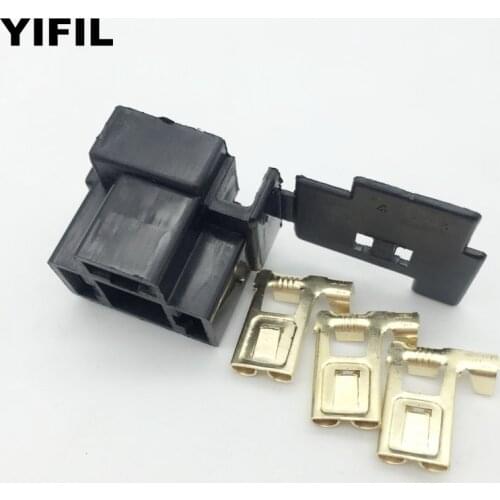 10/20/50/100pcs/lot 3 Pin/Way H4 Headlight Automotive Connector Plug Socket Housing For Audi VW DJD031A-1
