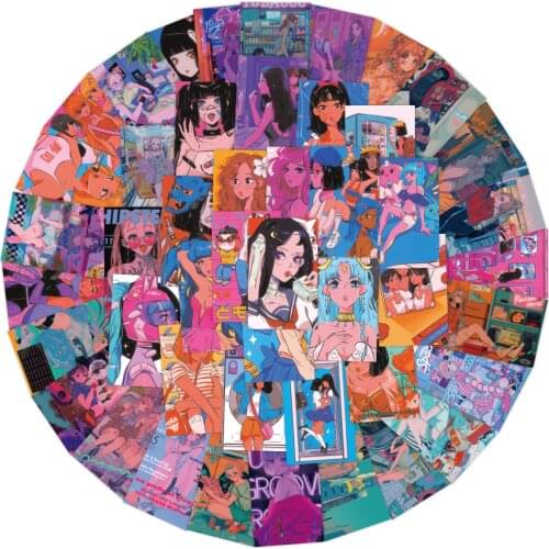 10/30/50PCS NEW Sweetheart Beauty Stickers Anime Girls Otaku Welfare Illustration for Laptop Luggage Case Graffiti Sticker Decal