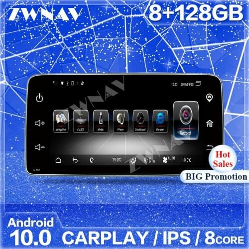 128G 2 Din Android Screen Player For Mercedes Benz Smart 2015 2016 2017 GPS Auto Audio Radio Stereo Receiver Recorder Head Unit
