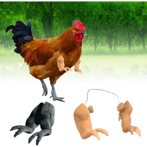 2021 Chicken Toy Gag Gift Wings Wearing Artificial Dinosaur Arms Props Pet Themed Party Funny Bird Decor Pet Supplies