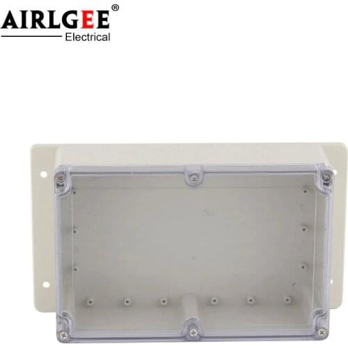 230 * 150 * 87mm high quality Ip65 ABS PC industrial cable fiber junction box outdoor waterproof large transparent cover