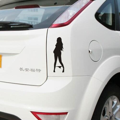Aliauto Car-styling Sex Bikini Girl Reflective Car Sticker And Decal Accessories For Ford Focus 2 Volkswagen Polo Golf Renault