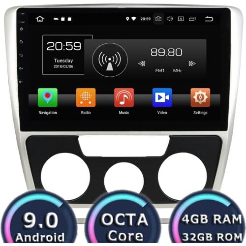 Roadlover Android 9.0 Car Multimedia Player For Skoda Octavia 2010-2014 Manual Stereo GPS Navigation Automagnitol 2 Din NO DVD