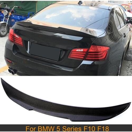 Car Rear Trunk Spoiler Wing for BMW 5 Series F10 F18 2010 - 2017 F10 M5 Rear Trunk Boot Lip Wing Spoiler Carbon Fiber