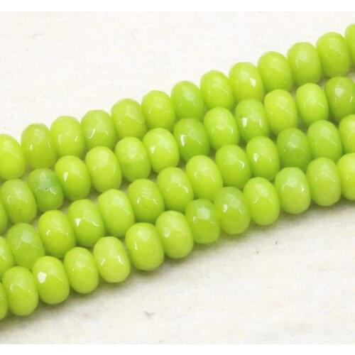 5x8mm chalcedony faceted apple green abacus shape loose beads 15" 2pc/lot stone jewelry beads DIY jewelry making