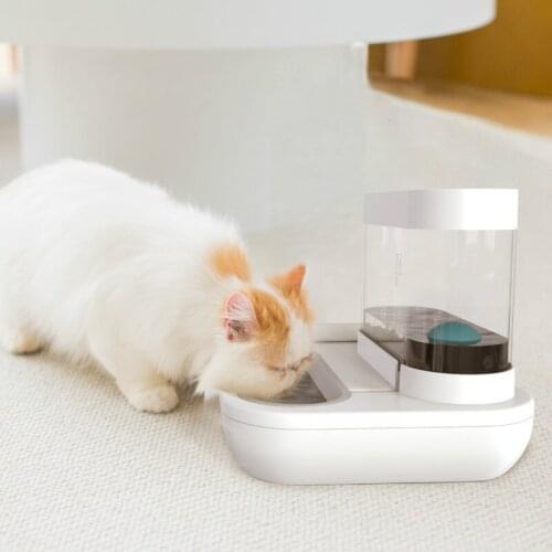 Pet Cat Double Bowl for Cats Feeder Bowls 1.5L Capacity Kitten Automatic Drinking Fountain Pet Drinking Fountain