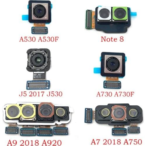 Rear Back big Main Camera Module Flex Cable For Samsung A7 A9 A8 Plus 2018 / J5 2017 J530 / Note 8 Camera Replacement parts