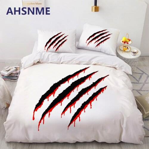 Simple art painting Happy Halloween Bedding Set Personality All Saints' Day Boys Room Duvet Cover Pillowcas Drop Shipping