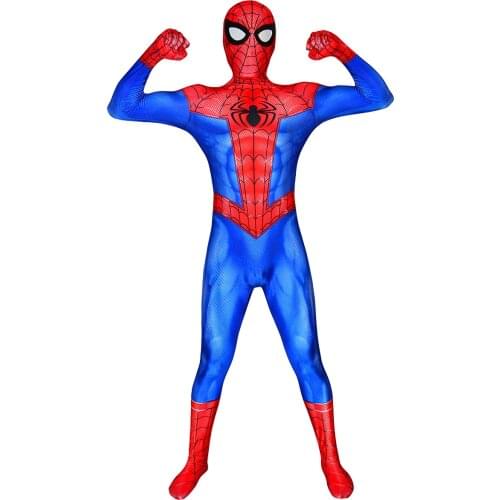 Into the Peter Parker Cosplay Costume 2019 New Halloween Cosplay Fullbody Zentai Suit Hot Sell