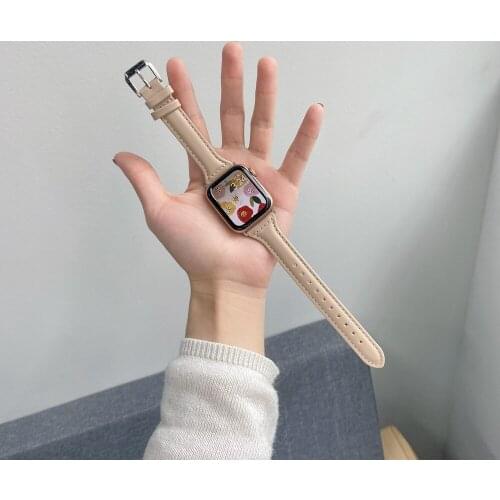 Well-made leather loop For Apple Watch Band 42MM 38MM 40mm 44mm for iWatch Strap series 1 2 3 4 5 6 se