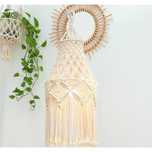 Macrame Lamp Shade Woven Boho Pendant Lampshade Cover Hotel Hotel Decor
