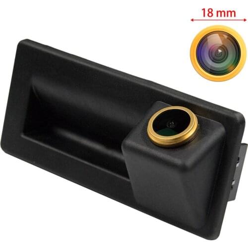 Misayaee Golden HD Car Rear View Camera Trunk Handle for VW Tiguan Caddy T6 Skoda Octavia A7 5E Aktavia Superb 3V MK3 Audi A4