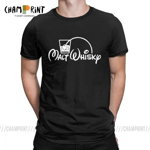 Malt Whiskey T-Shirt Men Corn Whisky Drink Liquor Bar Alcohol Short Sleeve Funny Tees O Neck 100% Cotton Tops T Shirt Plus Size