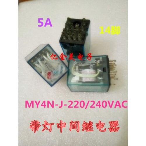 MY4N-J-220 / 240VAC 14-pin 5A MY4NJ small relay