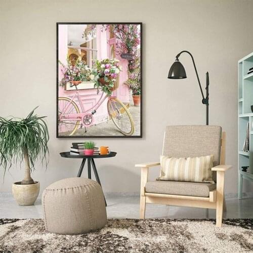 Paint By Numbers For Adults DIY Painting Kit For Beginners Bicycle Acrylic Painting Is Suitable For Living Room