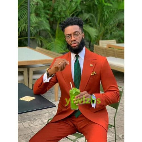 New Arrival Two Buttons Groomsmen Notch Lapel Groom Tuxedos Men Suits Wedding/Prom Best Blazer ( Jacket+Pants+Tie) D38