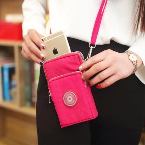 New Sports Wallet Phone Bag For Mobile Shoulder Bag Pouch Case Belt Handbag Purse Coin Wallet Retro Key Holder Small Money Bag