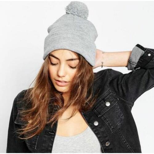 2016 wholesale new women mens beanies hat,winter warm beanie knitted man hip-hop hat skullies, gorros invierno,hats with pom pom