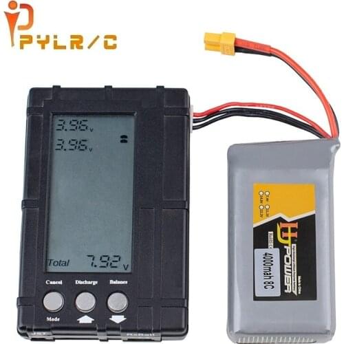 Original 4000mAh 2S 7.4V 8C Lipo Battery TX16S TX18S TRemote Control Transmitter JST-XH and XT30 Plug Large Endurance