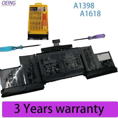 OEING A1494 Original Laptop Battery For APPLE MacBook Pro 15" Retina Display A1398 Late 2013 & Mid 2014 ME293 ME294
