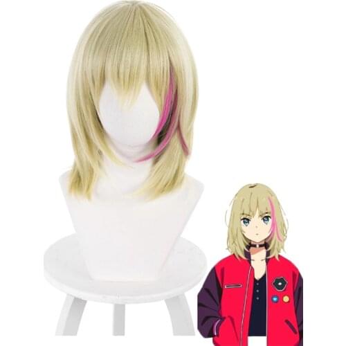Anime WONDER EGG PRIORITY Rika Kawai Cosplay Wig Short Heat Resistant Synthetic Hair Women Party Role Play Wig