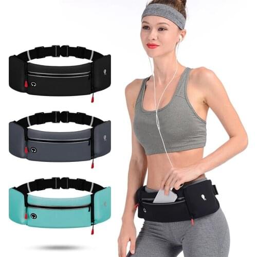 Running Waist Pack Outdoor Sports Hiking Racing Gym Fitness Lightweight Reflective Hydration Belt Water Bottle Running Hip Bag