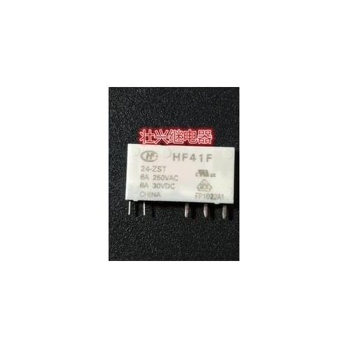 10PCS/LOT relay HF41F-24-ZST HF41F24ZST HF41F 24ZST HF41F-24ZST HF41F 24-ZST DIP5