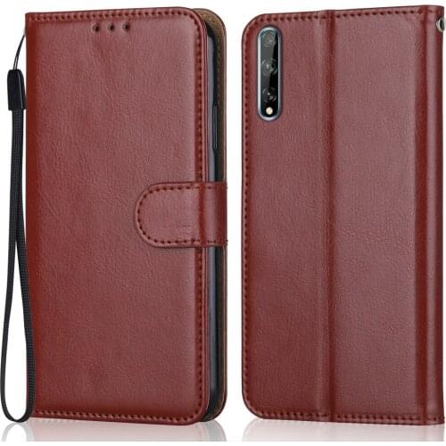 Folio Luxury Leather Case for On Huawei Enjoy 10S AQM-AL00, AQM-TL00 Wallet Stand Flip Case Phone Bag with Strap