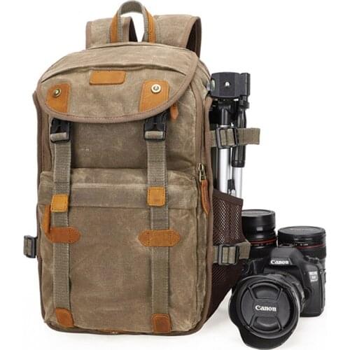 LXH Batik Canvas Camera Backpack Multifunction Large Capacity photography Bag for Canon Nikon Sony DSLR Waterproof Camera Bag