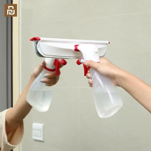 Xiaomi yijie 2 in1 Sprayer Bottle & window cleaner Cloth Cleaning Brush Mop Bendable Duster Cleaner Hand-held spray window wiper