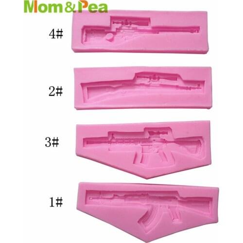 Mom&Pea MPA0767-70 Gun Shaped Silicone Mold Cake Decoration Fondant Cake 3D Mold Food Grade