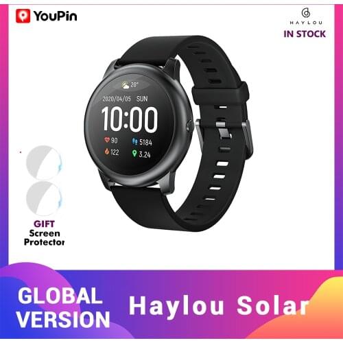 Xiaomi Youpin Haylou Solar LS05 Smart Watch Sport Metal Round Case Heart Rate Sleep Monitor IP68 Waterproof iOS Android Global