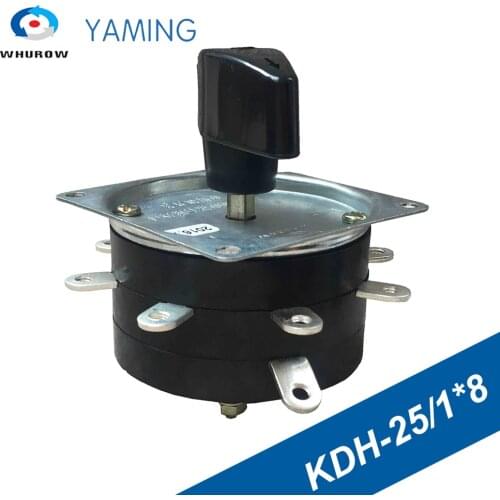 Welder switch KDH-25/1*8 contactor 8 position 1 phase 9 pin 25A welding machine switch rotary switch copper pin silver-plate