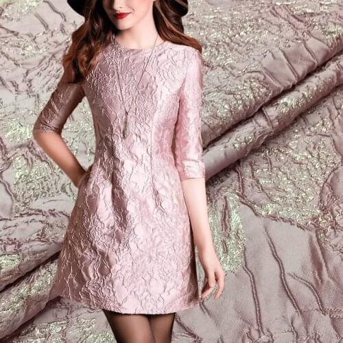 HLQON High quality yarn dyed occident style jacquard brocade fabric used for tissue women dress clothing patchwork