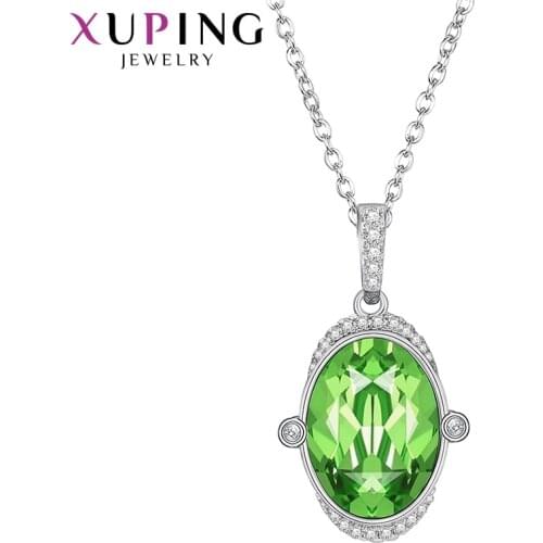 Xuping Jewelry Fashion Crystal Necklace for Women Popular Design Vintage Birthday Gift 40470