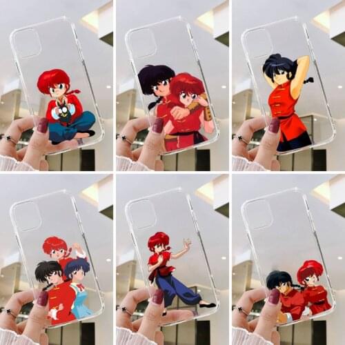Ranma Japan amine Phone Case Transparent for iPhone Samsung xiaomi huawei p 11 12 6 7 8 9 20 30 40 Pro X Max XR Plus lite