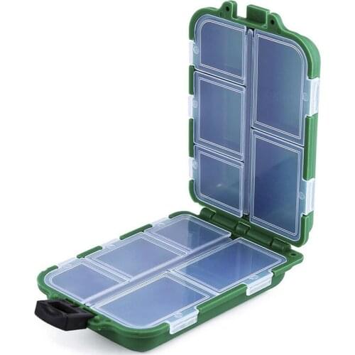 10 Fishing Lure Compartments Storage Box Plastic Organizer Container for Jewelry Beads Earring Tool Fishing Hook Accessories