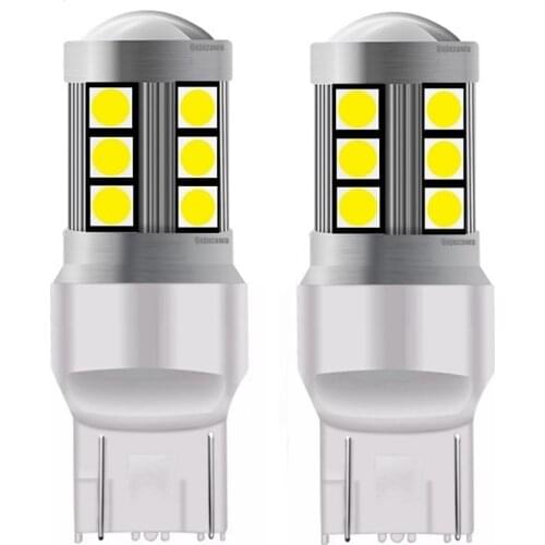 2pcs 2019 NEW T20 7443 W21/5W High Quality 3030 LED Auto Tail Brake Light Car DRL Driving Lamp Turn Signals Bulb Amber Red White