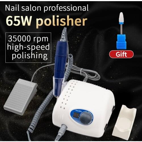 35000 RPM Strong 220 Nail Drill Machine Manicure Pedicure Professional Cutter Nail Art File with LCD Display Nail Grinder 35000