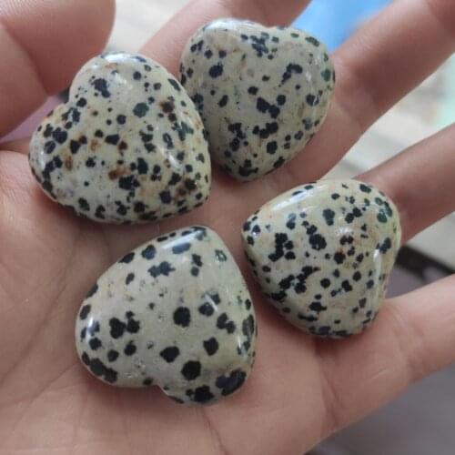 4pcs Natural balmatin crystal hand-polished heart reiki healing decoration