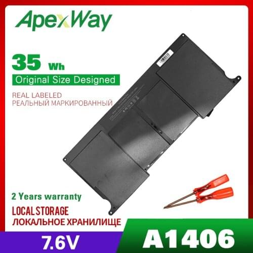 35Wh 7.6V NEW Laptop Battery For Apple MacBook Air A1406 A1370 2011 Production A1465 MC965