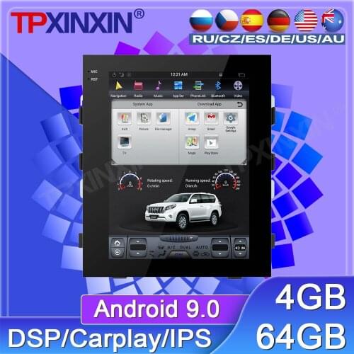 64G For Porsche Macan 2014-2017 Android 9 Car Radio Tape Recorder Multimedia Player GPS Navigation Tesla 10.4'' Vertical Screen