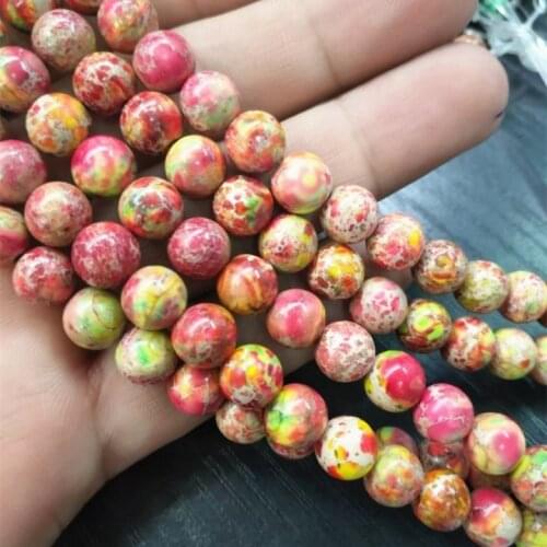 50pcs nature imperial jasper stone round ball size 8mm for women bracelets making accessories beads findings free shippings