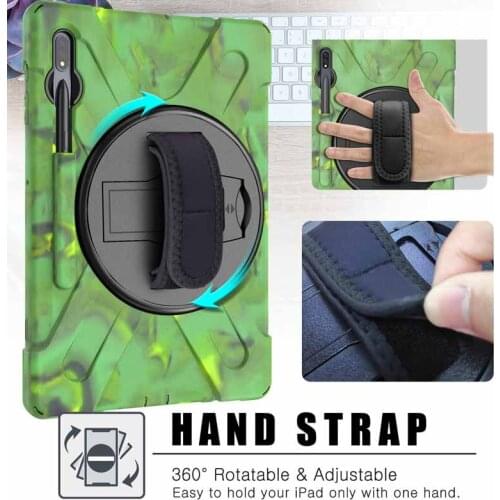 Case For Samsung Galaxy Tab S7 Plus SM-T970 SM-T975 12.4 inch Heavy Duty Rugged Protection Cover with Neck Strap