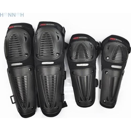 Black Motorbike Racing Motorcycle Protector Motocross Bike Atv Knee Elbows Pads Guards Set Protective Gear