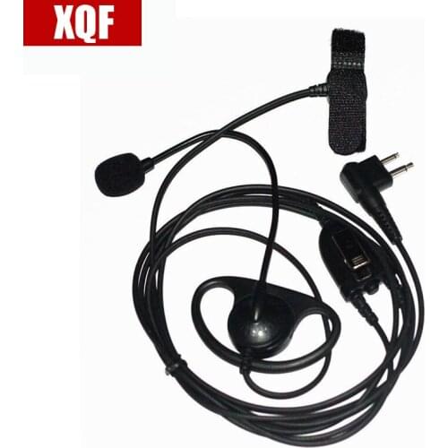 D Shape Earpiece Headset with Finger PTT Boom Mic for 2-pin Motorola GP2000, GP2100, GP300, GP308, GP68, GP88, GP88S, GP350 etc