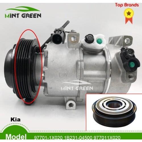 For DV13 AC Air Conditioning Compressor Clutch Pulley PV6 for Kia FORTE 97701-1X020 1B231-04500 2L152-0194 977011X020