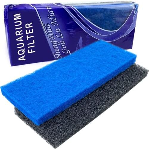 Double-Deck Sponge Filter Aquarium Fish Tank Sponge Aquarium Filter Sponge Reusable Filtration Bio Cotton Aquartic Supplies