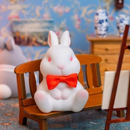 Blind Box PVC Figurine Model Cute Rabbit Series Mini Animal Lucky Pet Toy Random Garage Kit Gift Collection Decoration For Gift